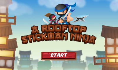 火柴忍者跑酷(stickman rooftop ninja)下载 v1.0 游戏截图 1