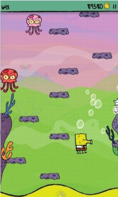 涂鸦跳跃:海绵宝宝(doodle jump spongebob squarepants)下载 v1.0 게임 스크린샷 1