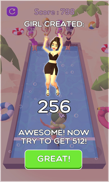 美少女合并2048游戏下载-美少女合并2048安卓版下载 v0.2 游戏截图 1