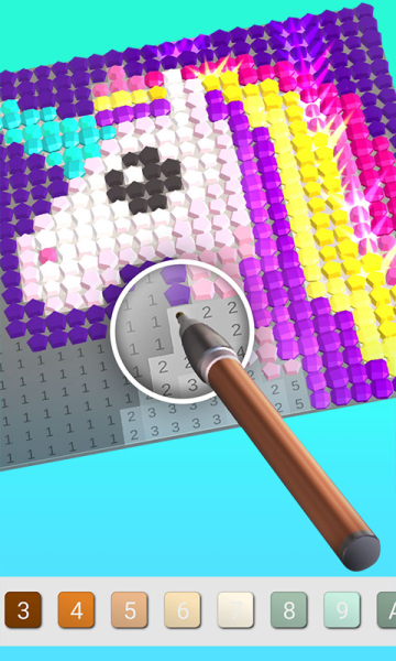 像素数字填色钻石填色游戏下载-像素数字填色安卓版下载 v1.0 游戏截图 3