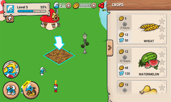 蓝精灵村庄游戏最新版(Smurfs Village)